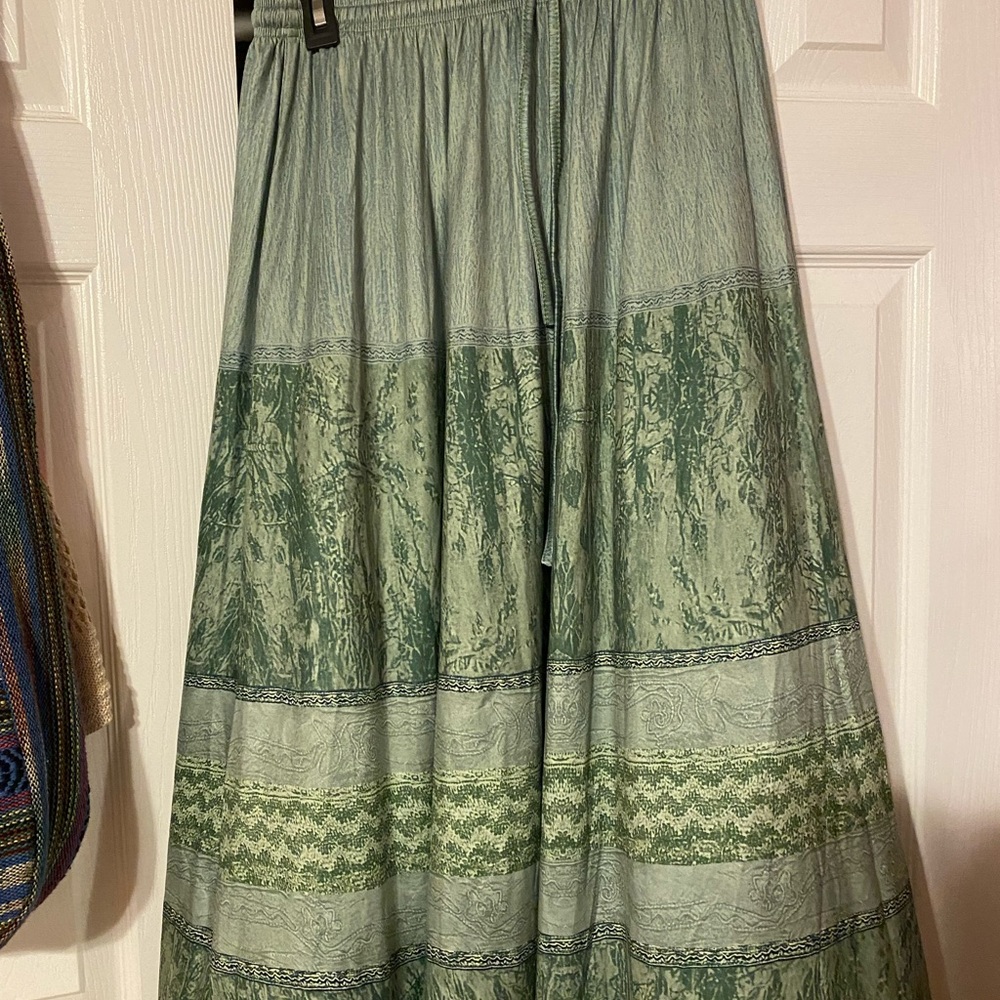 Fairy Vintage Printed Midi Skirt
